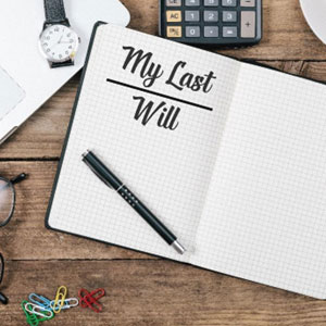 Text on notebook: My Last Will - Oklahoma Estate Attorneys